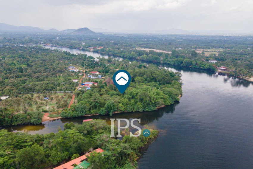 7,601 Sqm Land For Sale - Along Preaek Tuek Chu, Kampot Province