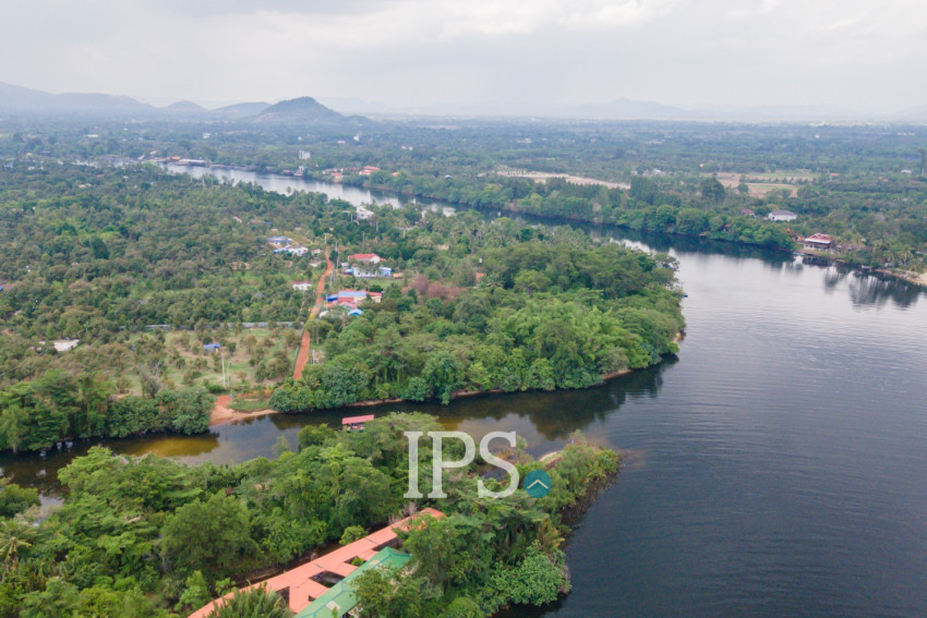 7,601 Sqm Land For Sale - Along Preaek Tuek Chu, Kampot Province