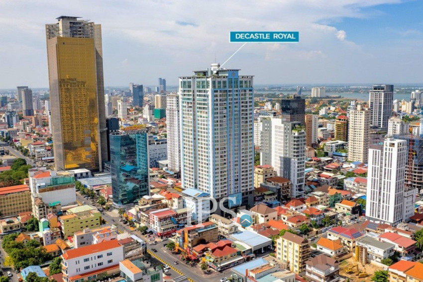 10th Floor 1 Bedroom Condo For Sale - De Castle Royal, BKK1 , Phnom Penh