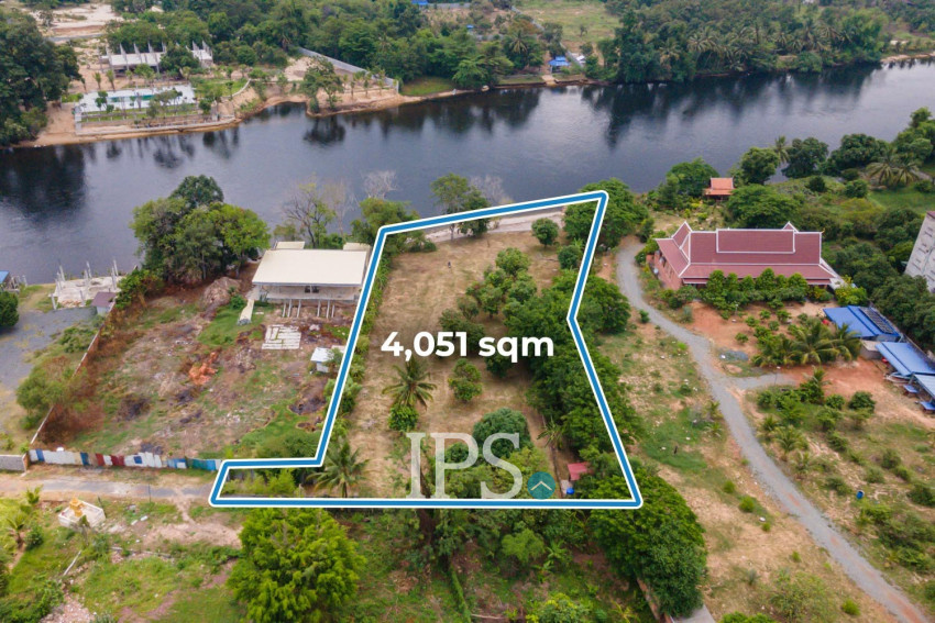 4,051 Sqm Land For Sale - Along Preaek Tuek Chu, Kampot Province