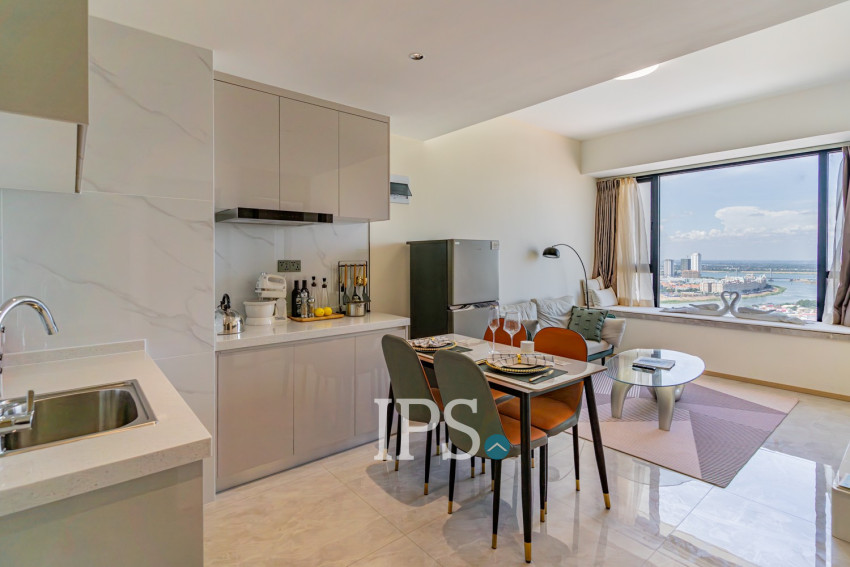1 Bedroom Condo For Sale - The Pinnacle Residence Type B1 Condominium, Tonle Bassac, Phnom Penh