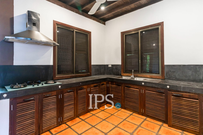 2 Bedroom Compound Wooden House For Rent - Sala Kamreuk, Siem Reap