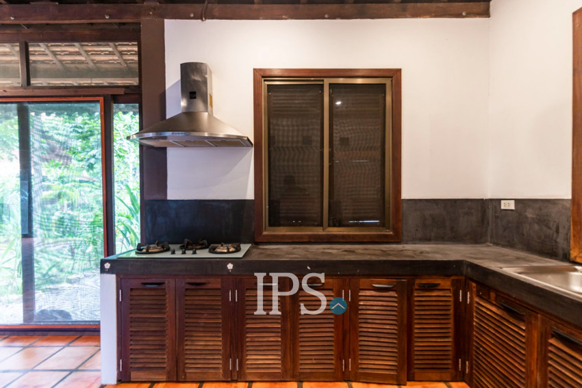 2 Bedroom Compound Wooden House For Rent - Sala Kamreuk, Siem Reap