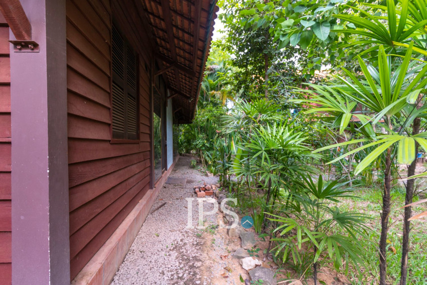 2 Bedroom Compound Wooden House For Rent - Sala Kamreuk, Siem Reap