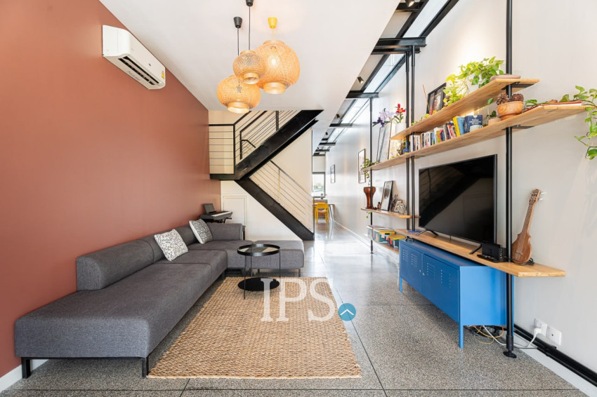 Renovated Duplex 2 Bedroom Apartment For Rent - Tonle Bassac, Phnom Penh