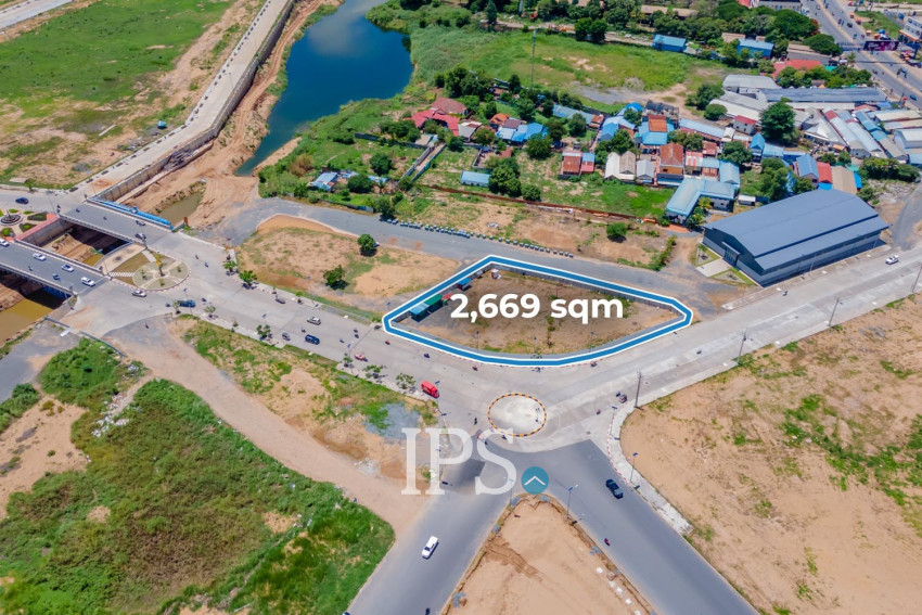 2,669 Sqm Commercial Land For Rent - Koh Norea, Phnom Penh