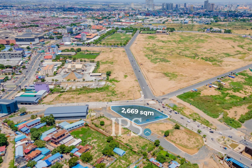 2,669 Sqm Commercial Land For Rent - Koh Norea, Phnom Penh