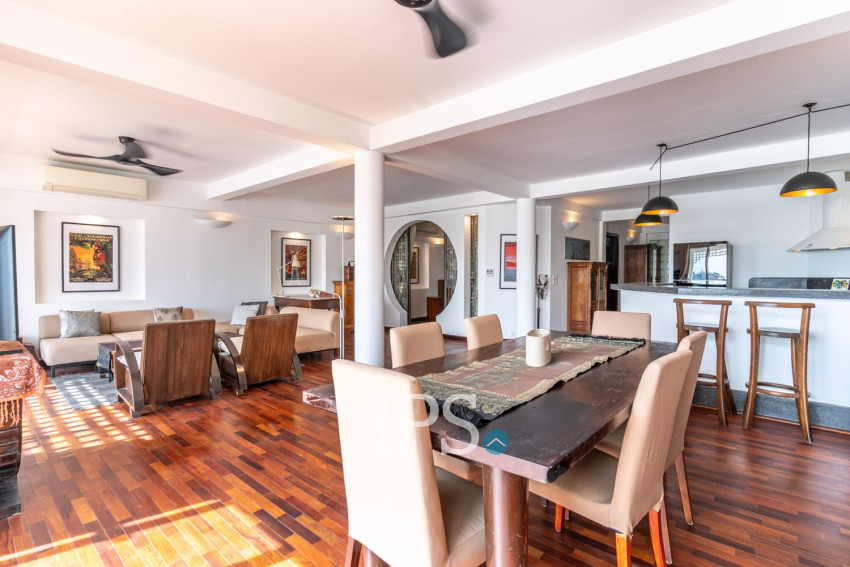 Renovated 3 Bedroom Apartment For Rent - Riverside, Phnom Penh