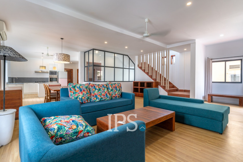 Duplex Renovated 5 Bedroom Apartment For Rent - Tonle Bassac, Phnom Penh