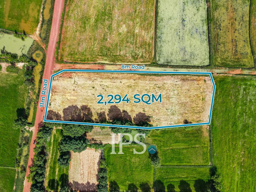 2,294 Sqm Land For Sale - Mean Chey, Prasat Bakong, Siem Reap