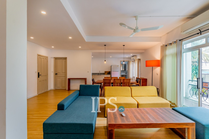 Renovated 3 Bedroom Apartment For Rent - Tonle Bassac, Phnom Penh