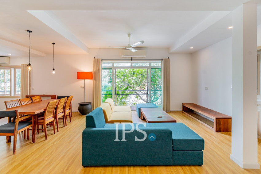 Renovated 3 Bedroom Apartment For Rent - Tonle Bassac, Phnom Penh