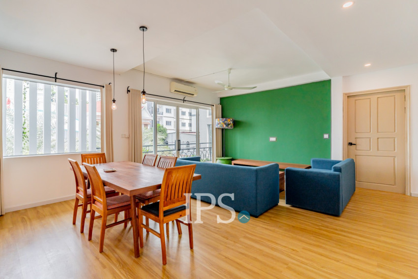 Renovated 3 Bedroom Apartment For Rent - Tonle Bassac, Phnom Penh