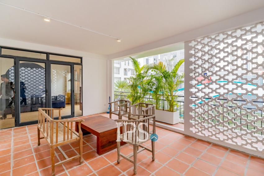 Renovated 3 Bedroom Apartment For Rent - Tonle Bassac, Phnom Penh