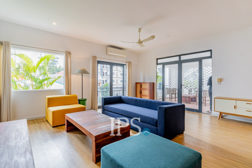 Renovated 3 Bedroom Apartment For Rent - Tonle Bassac, Phnom Penh