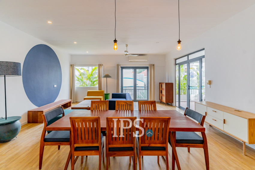 Renovated 3 Bedroom Apartment For Rent - Tonle Bassac, Phnom Penh