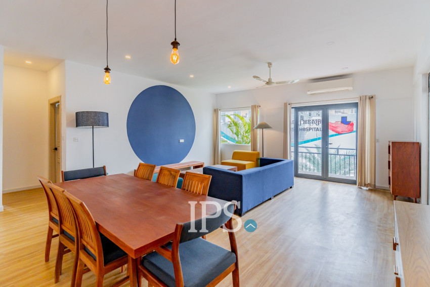 Renovated 3 Bedroom Apartment For Rent - Tonle Bassac, Phnom Penh