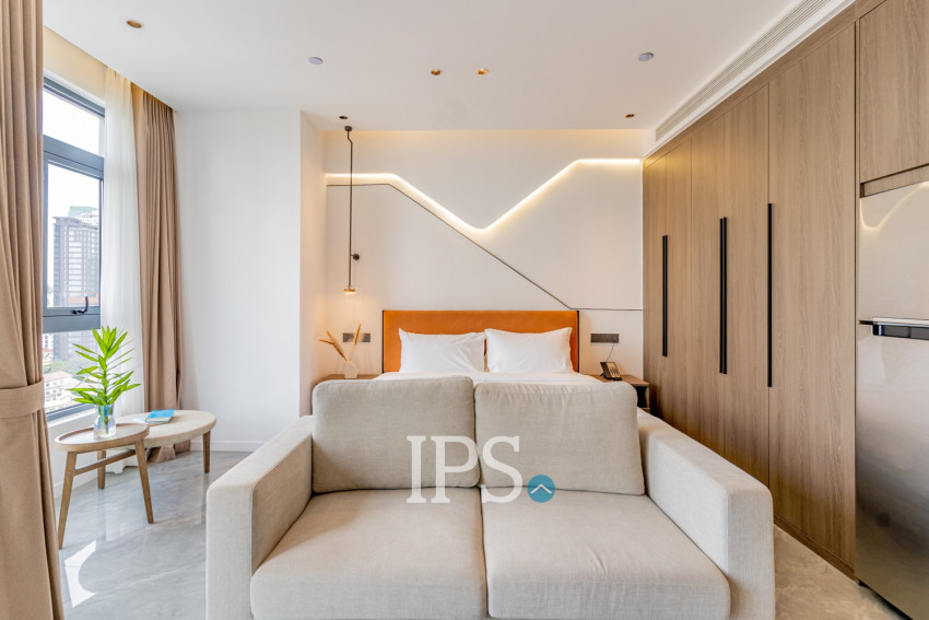 30 Sqm Studio Serviced Apartment For Rent - Tonle Bassac, Phnom Penh
