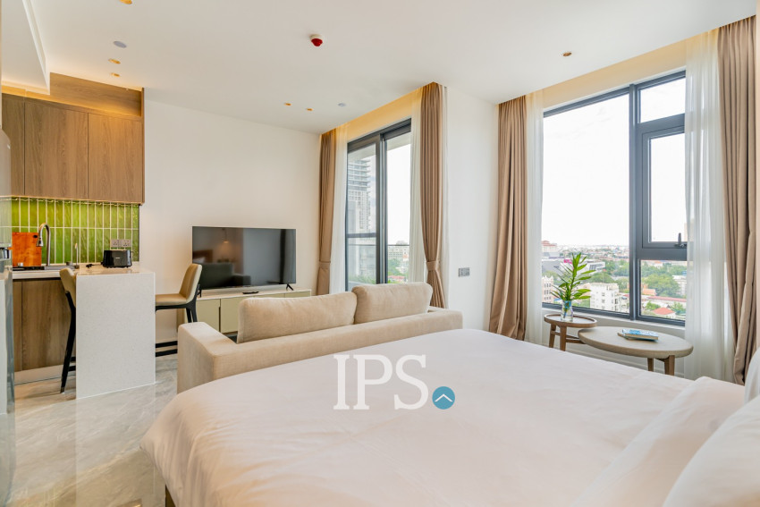 30 Sqm Studio Serviced Apartment For Rent - Tonle Bassac, Phnom Penh