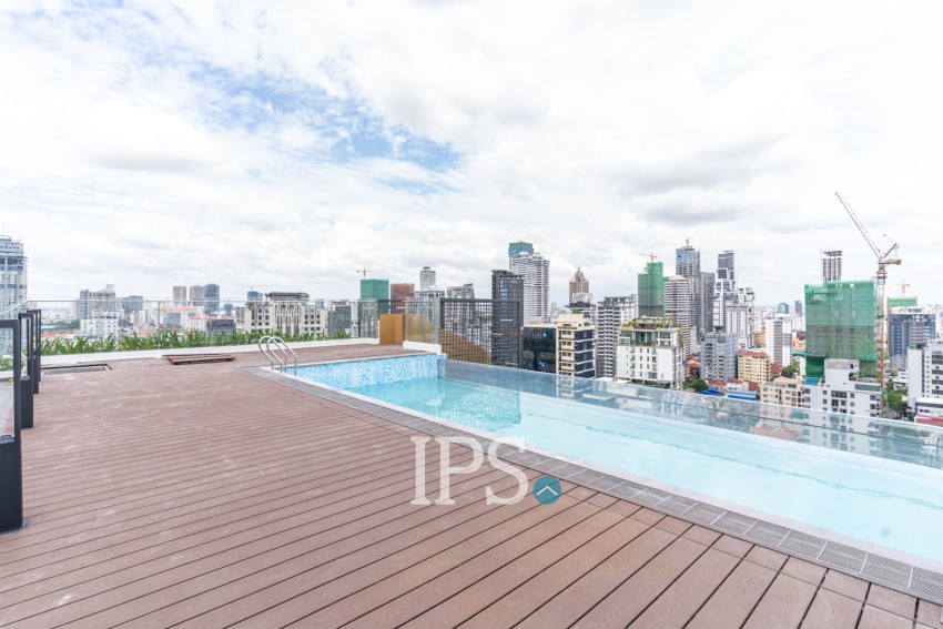 30 Sqm Studio Serviced Apartment For Rent - Tonle Bassac, Phnom Penh