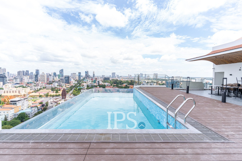 30 Sqm Studio Serviced Apartment For Rent - Tonle Bassac, Phnom Penh