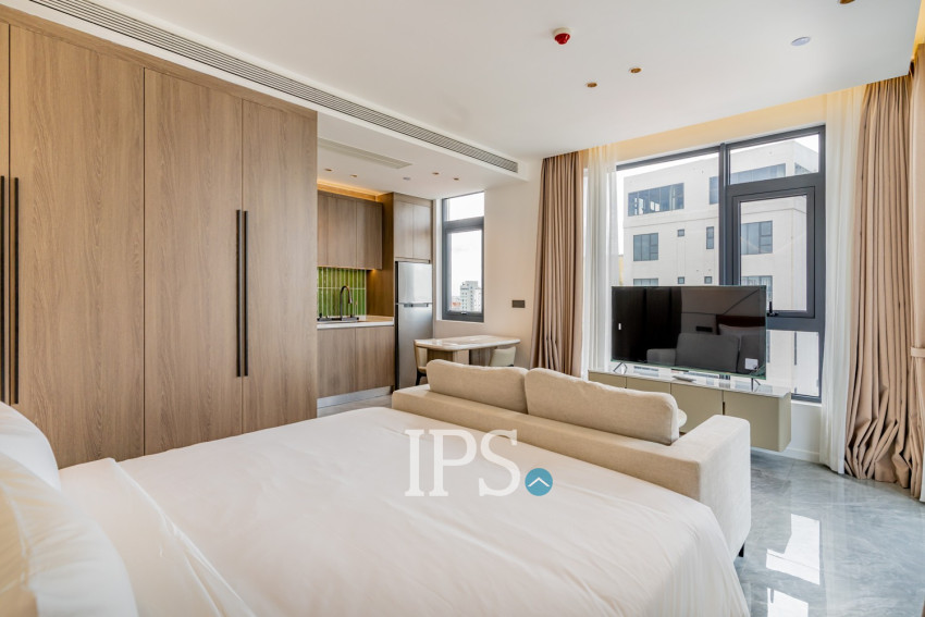 30 Sqm Studio Serviced Apartment For Rent - Tonle Bassac, Phnom Penh