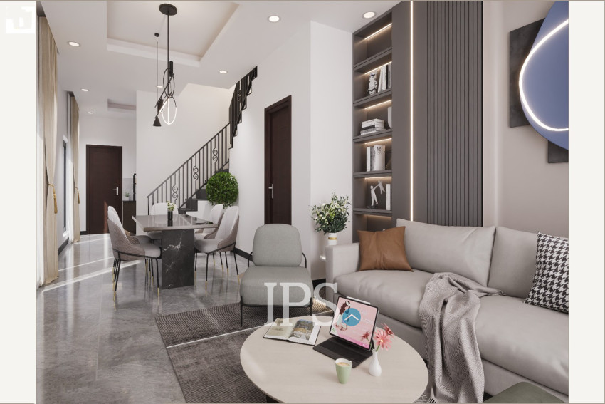 4 Bedroom Link-House For Sale - Borey Tourism, Kandaek, Prasat Bakong, Siem Reap