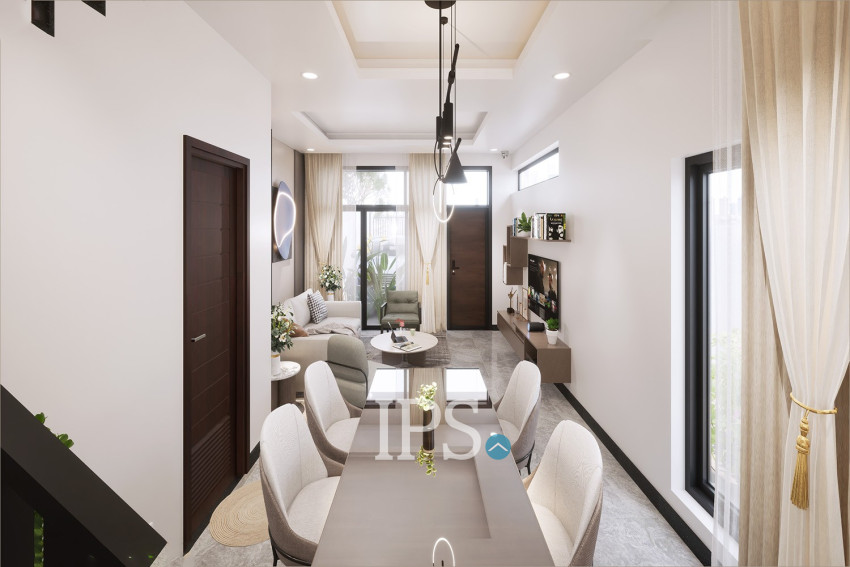 4 Bedroom Link-House For Sale - Borey Tourism, Kandaek, Prasat Bakong, Siem Reap