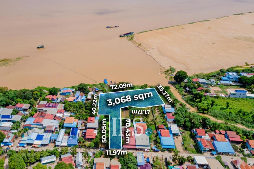 3,068 Sqm Prime Riverfront Land For Sale - Lvea Aem, Kandal Province