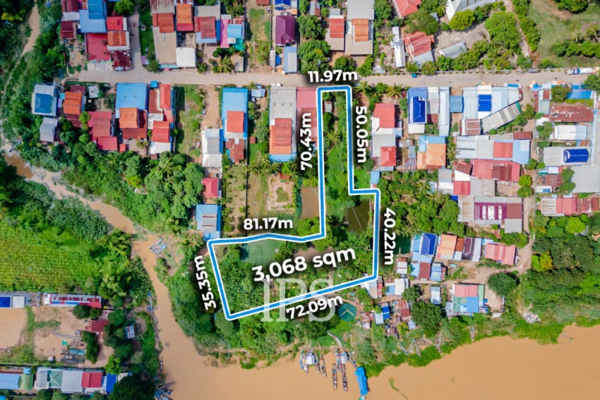 3,068 Sqm Prime Riverfront Land For Sale - Lvea Aem, Kandal Province