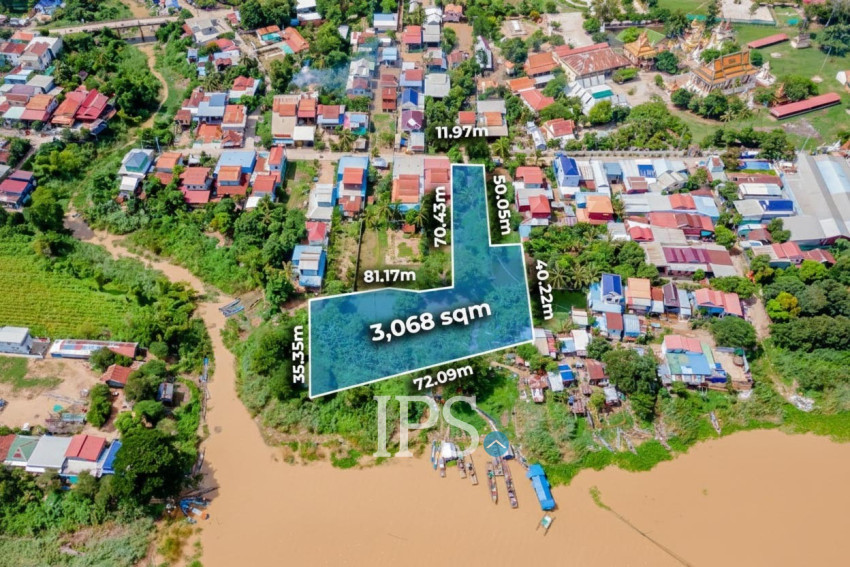 3,068 Sqm Prime Riverfront Land For Sale - Lvea Aem, Kandal Province