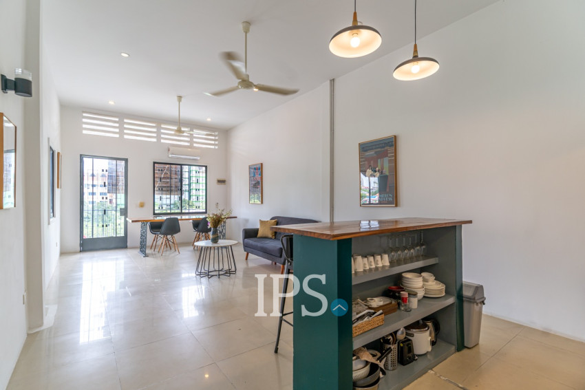 Renovated Loft 3 Bedroom Apartment For Rent - Phsar Thmei 3, Phnom Penh
