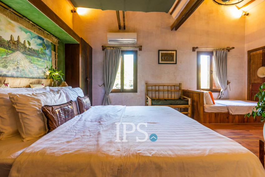 4 Unit Wooden House and Restaurant For Rent - Kandaek, Prasat Bakong, Siem Reap