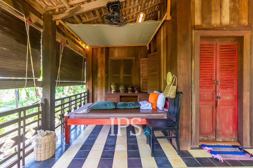 4 Unit Wooden House and Restaurant For Rent - Kandaek, Prasat Bakong, Siem Reap