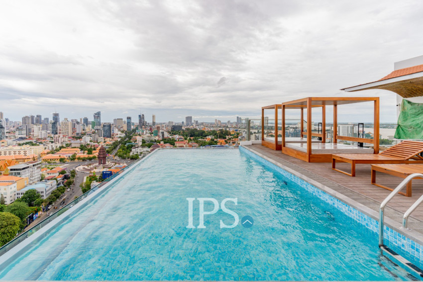 3 Bedroom Penthouse Serviced Apartment For Rent - Tonle Bassac, Phnom Penh