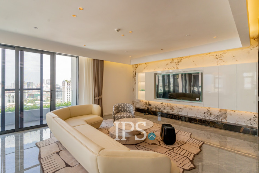 3 Bedroom Penthouse Serviced Apartment For Rent - Tonle Bassac, Phnom Penh