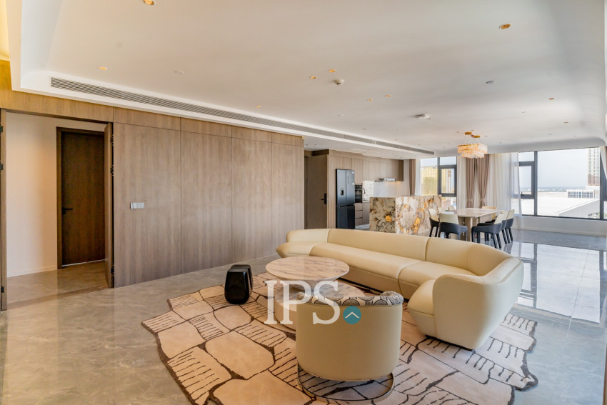 3 Bedroom Penthouse Serviced Apartment For Rent - Tonle Bassac, Phnom Penh