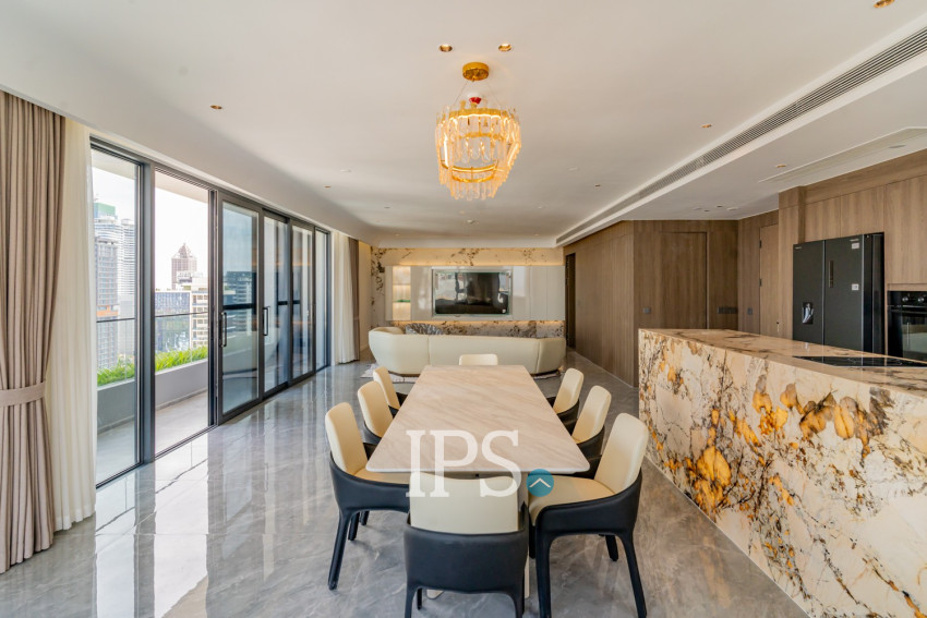 3 Bedroom Penthouse Serviced Apartment For Rent - Tonle Bassac, Phnom Penh