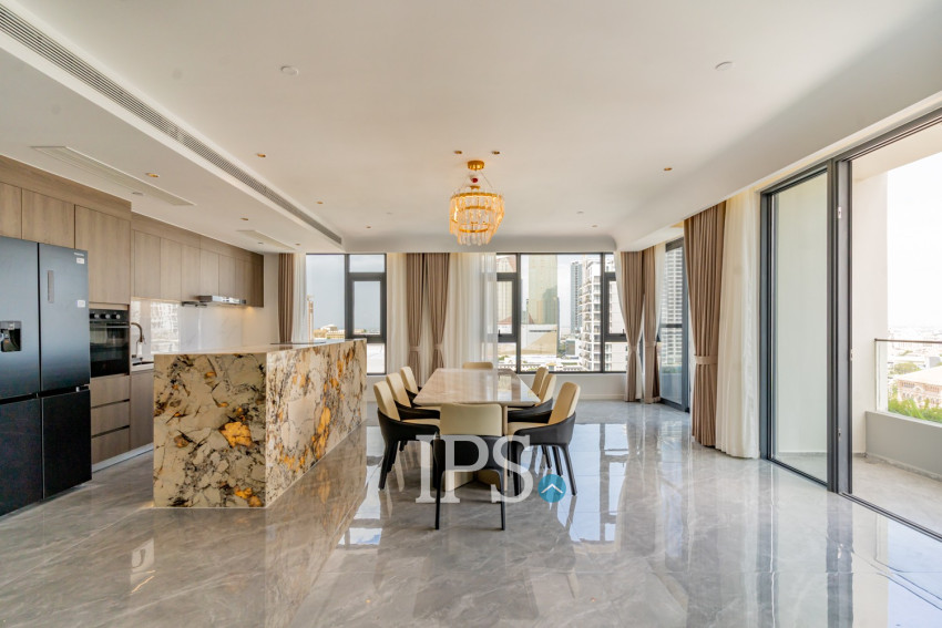 3 Bedroom Penthouse Serviced Apartment For Rent - Tonle Bassac, Phnom Penh