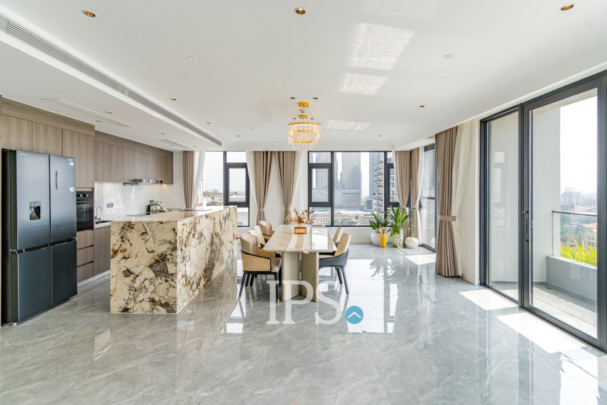 3 Bedroom Serviced Penthouse For Rent - Tonle Bassac, Phnom Penh