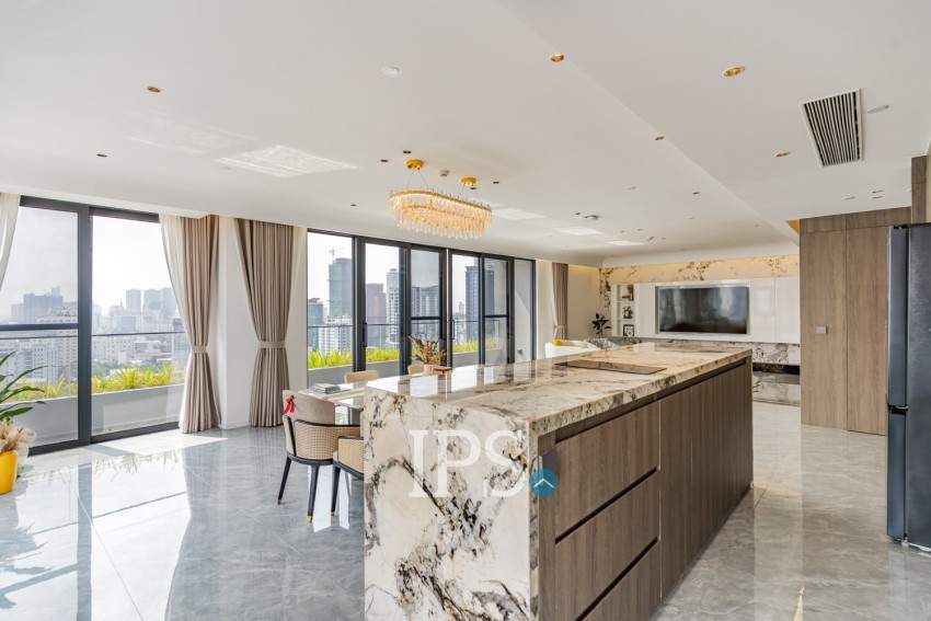 3 Bedroom Serviced Penthouse For Rent - Tonle Bassac, Phnom Penh