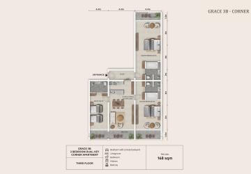 Grace 3B Corner 3-Bedroom Dual-Key Condo at Amazing Grace, Siem Reap - Image 2