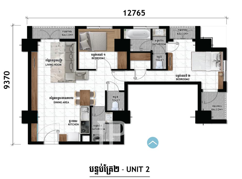 2 Bedroom Condo for Sale – TV Tower 1 Condominium, Phnom Penh - Image 8 2 Bedroom Condo for Sale – TV Tower 1 Condominium, Phnom Penh - Image 8