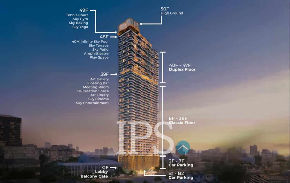 27th Floor 1-Bedroom Condo for Sale – Time Square 8, Phnom Penh - Image 8