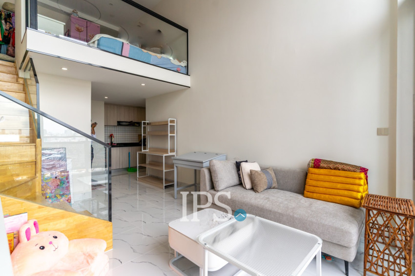 16th Floor Loft 1 Bedroom Condo For Sale - L Tower, Beoung Tumpun 2, Phnom Penh