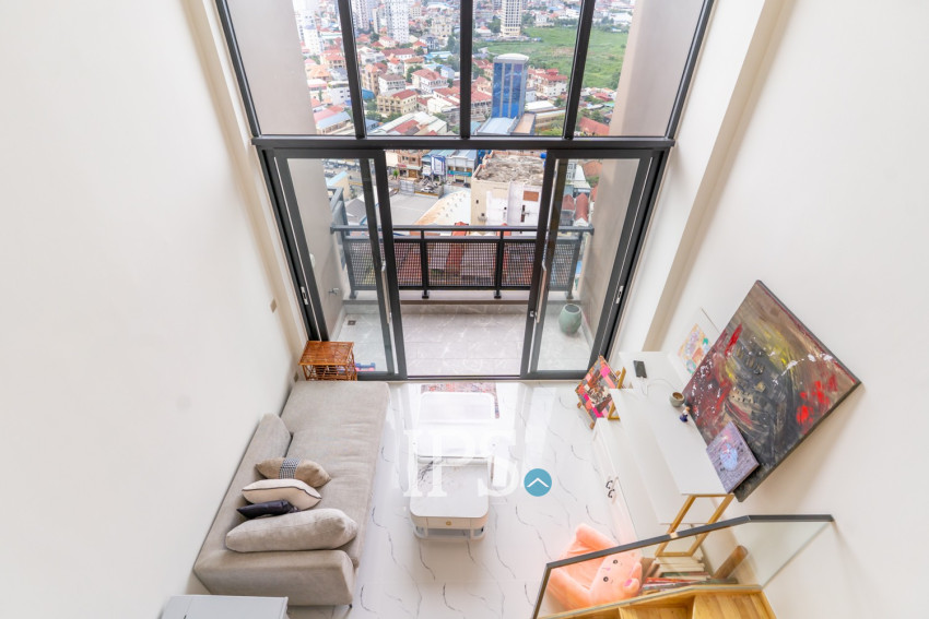 16th Floor Loft 1 Bedroom Condo For Sale - L Tower, Beoung Tumpun 2, Phnom Penh