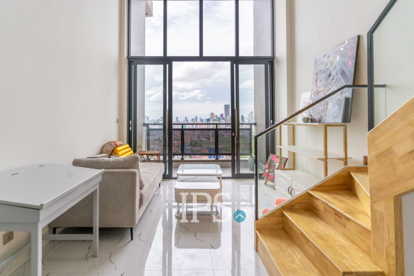 16th Floor Loft 1 Bedroom Condo For Sale - L Tower, Beoung Tumpun 2, Phnom Penh