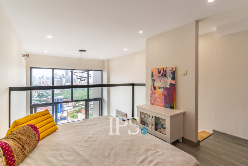 16th Floor Loft 1 Bedroom Condo For Sale - L Tower, Beoung Tumpun 2, Phnom Penh