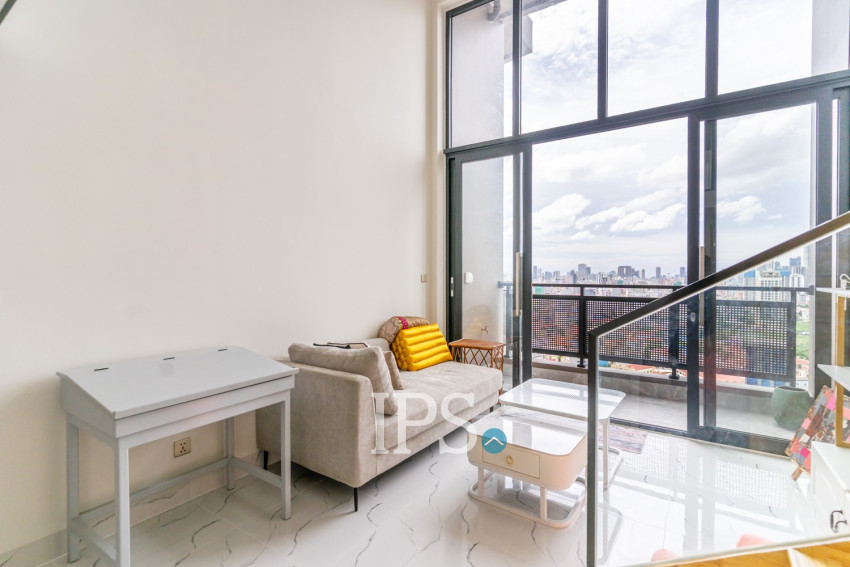 16th Floor Loft 1 Bedroom Condo For Sale - L Tower, Beoung Tumpun 2, Phnom Penh