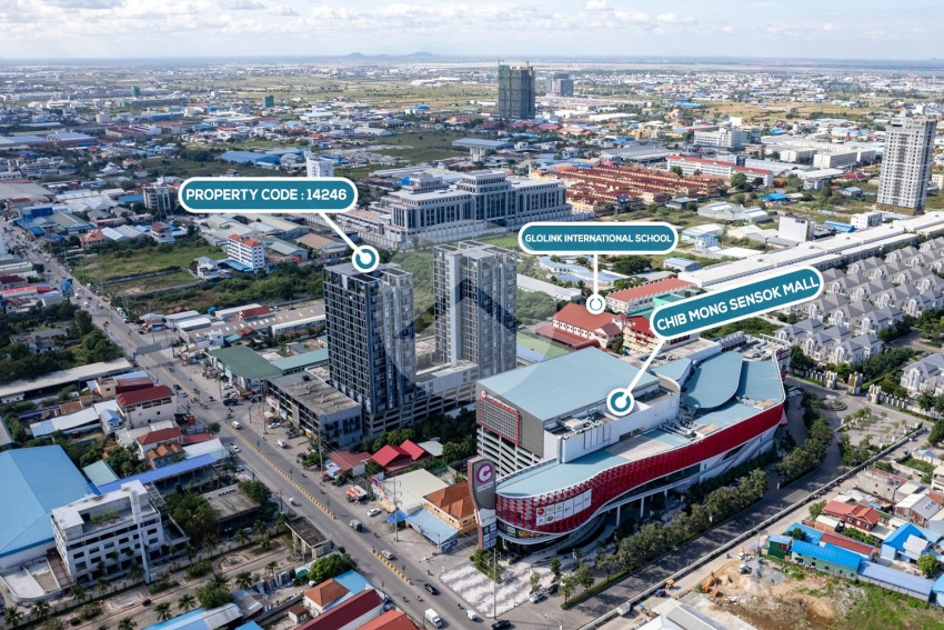 12th Floor 1 Bedroom Condo For Sale - Urban Loft, Phnom Penh Thmey, Phnom Penh